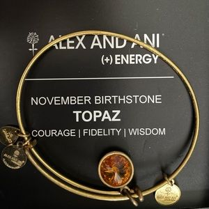 Alex and Ani Topaz Birthstone Charm Bangle, November